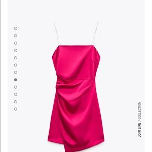 Zara Satin Effect Dress With Jewel Straps NWT!!!